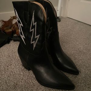 Black cowboy boots